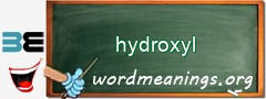 WordMeaning blackboard for hydroxyl